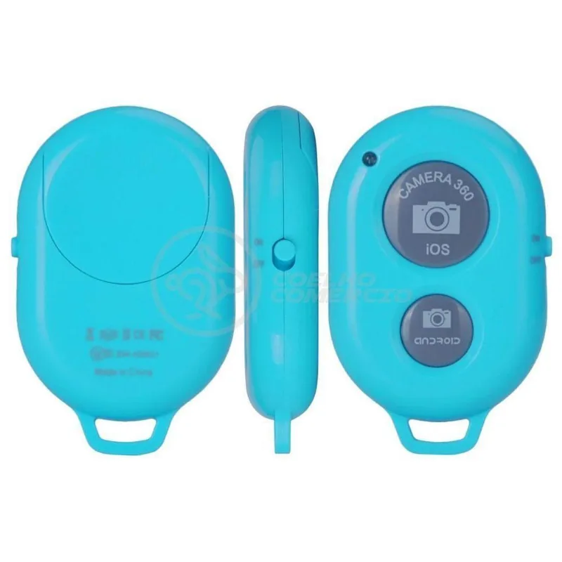 Controle Remoto Disparador De Fotos Bluetooth Selfie - Azul