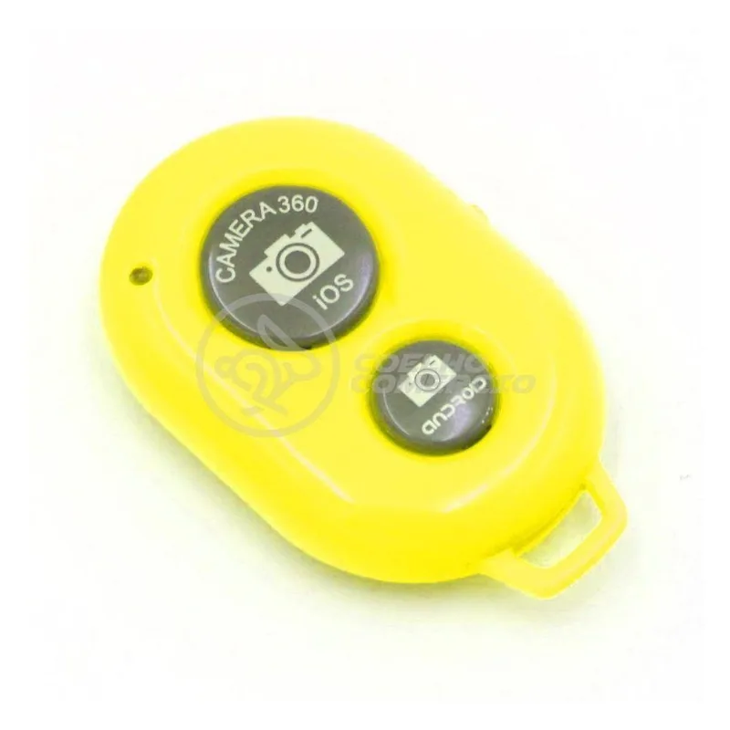 Controle Remoto Disparador De Fotos Bluetooth Selfie Amarelo