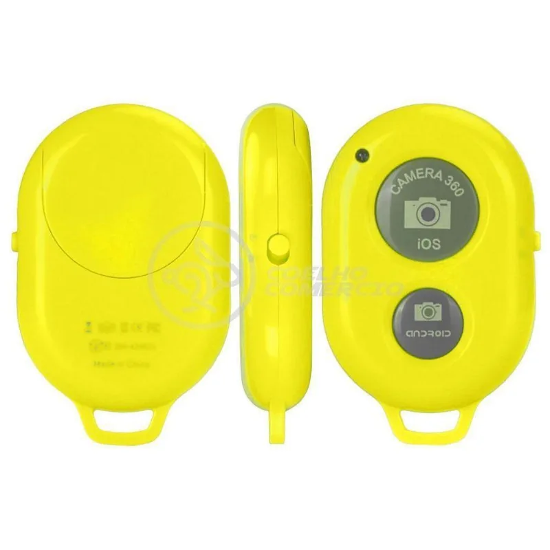 Controle Remoto Disparador Foto Bluetooth Selfie Amarelo Nº7