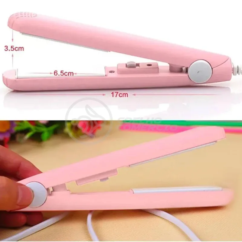 Mini Chapinha Prancha 17Cm Bivolt 110|220V Profissional Rosa - OUTRAS - Beleza E Perfumaria