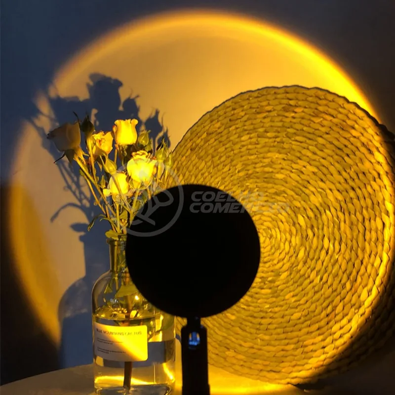 Mini Ring Light Sunset Projetor Lâmpada TikTok USB Presente Dia dos Namorados - Pôr do Sol
