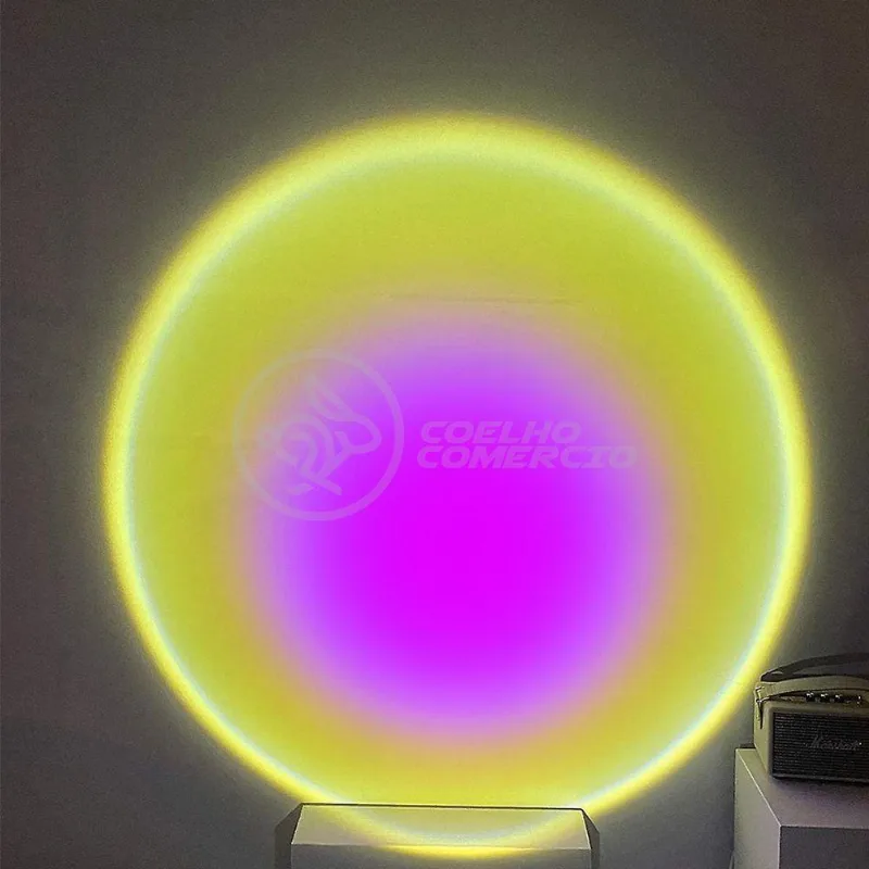 Mini Ring Light Sunset Projetor Lâmpada Tiktok Usb Sol