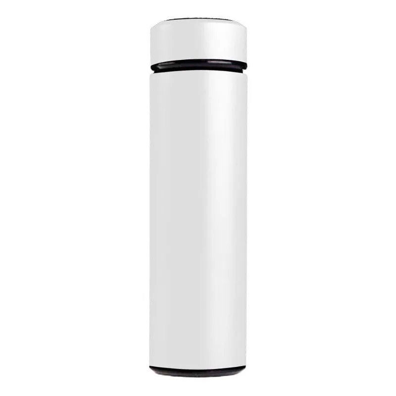 Garrafa Térmica Inteligente De Inox 500ml Tampa C-sensor De Temperatura Led água Café Chá Branco