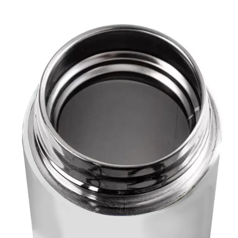 Garrafa Térmica Inteligente De Inox 500ml Tampa C-sensor De Temperatura Led água Café Chá Branco