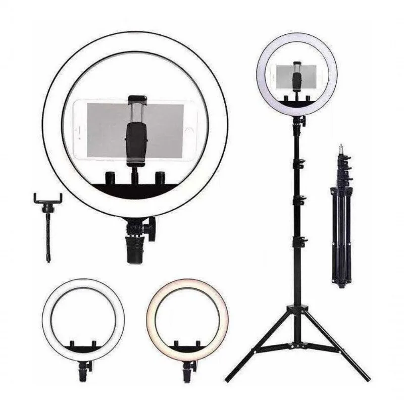 Ring Light Completo Iluminador Portátil 26Cm Com Tripé