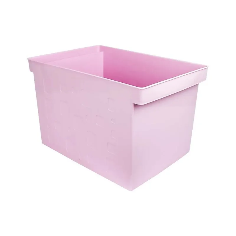 Caixa Multiuso Larga Rosa Pastel Dello