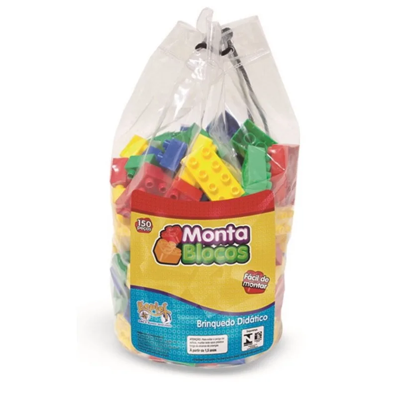 Monta Blocos Kepler Com 150 Peças p/ Brincar