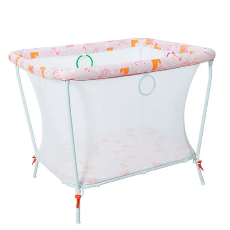 Cercadinho Para Bebê Tubline Dobrável Até 30kg Rosa (MP) - Tubline