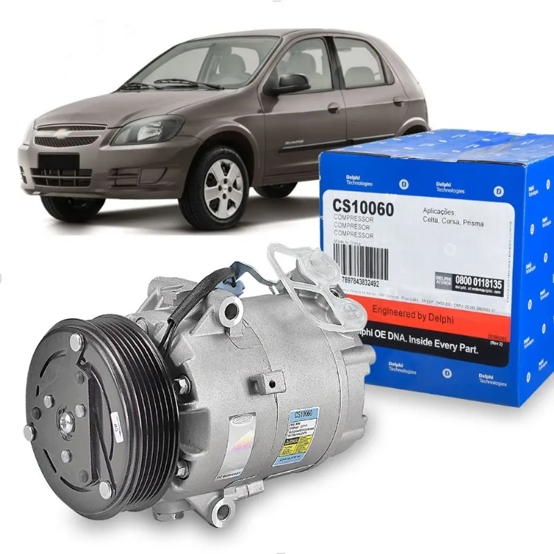 Compressor Ar Celta 1.0 1.4 2002 até 2012 - CS10060 Delphi