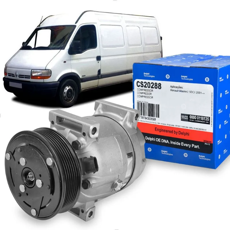 Compressor Ar Renault Master 2008 até 2012 - CS20288 Delphi