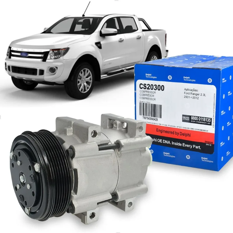 Compressor Ar Ford Ranger 2001 até 2012 - CS20300 Delphi