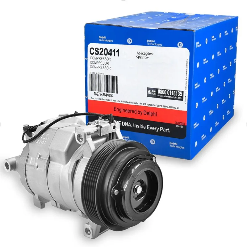 Compressor Ar 10S17C 12V Polia 6Pk Estrias - CS20411 Delphi