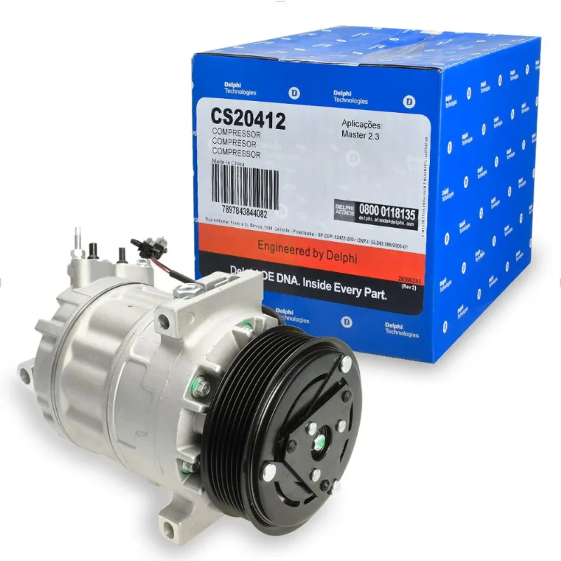 Compressor Ar Master 2.3 2013 até 2021 Sentra 2.0 2007 até 2013 Delphi - Delphi