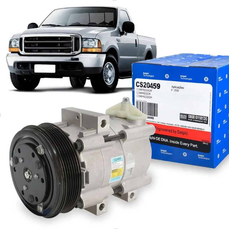 Compressor Ar F250 V6 e 4Cil 1997 até 2003 - CS20459 Delphi