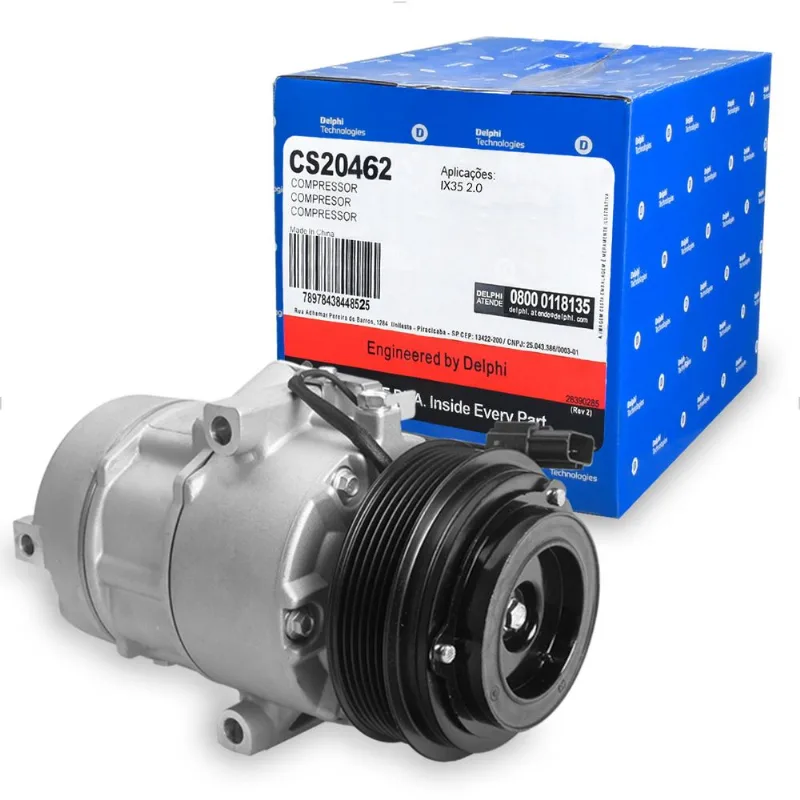 Compressor Ar DVE16 12V Polia 6Pk Estrias. - CS20462 Delphi - Delphi