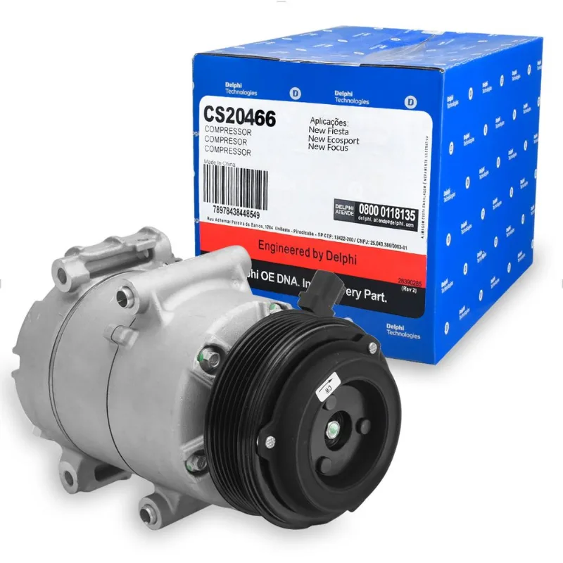Compressor Ar Ar VS16 12V Polia 6Pk Estrias - CS20466 Delphi - Delphi