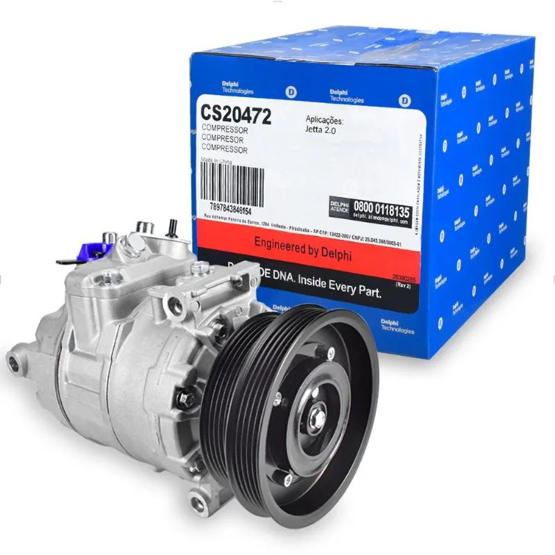 Compressor Ar PXE16 12V Polia 5Pk Estrias - CS20472 Delphi