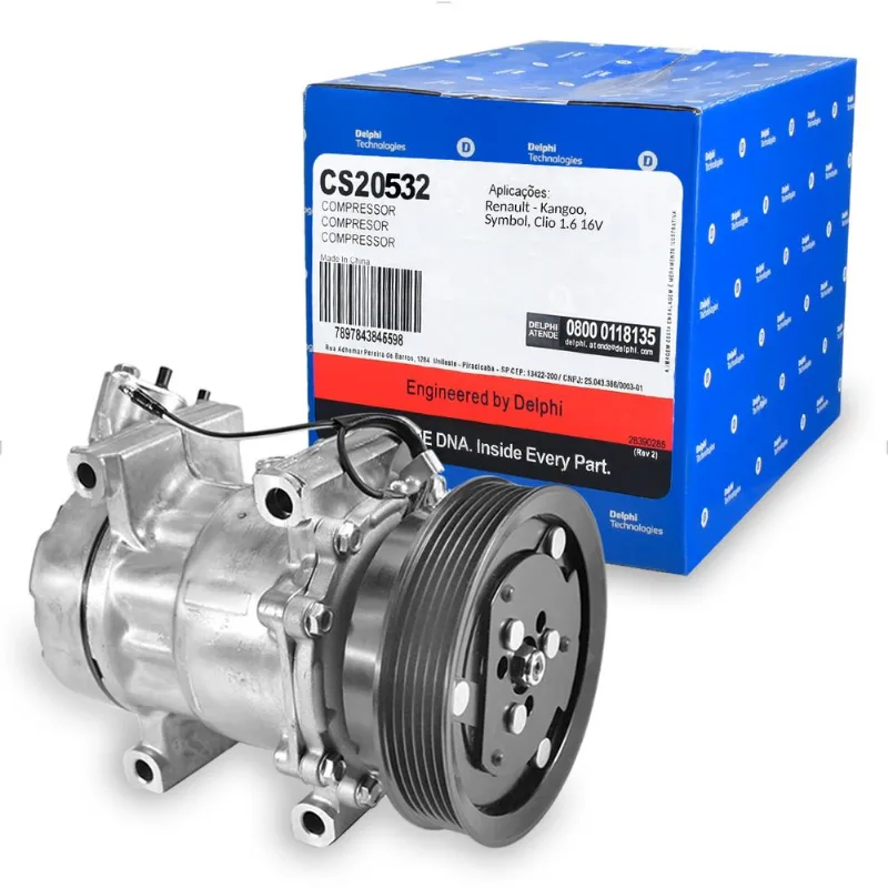 Compressor Ar ACD 12V com Polia 6Pk Estrias - CS20532 Delphi - Delphi