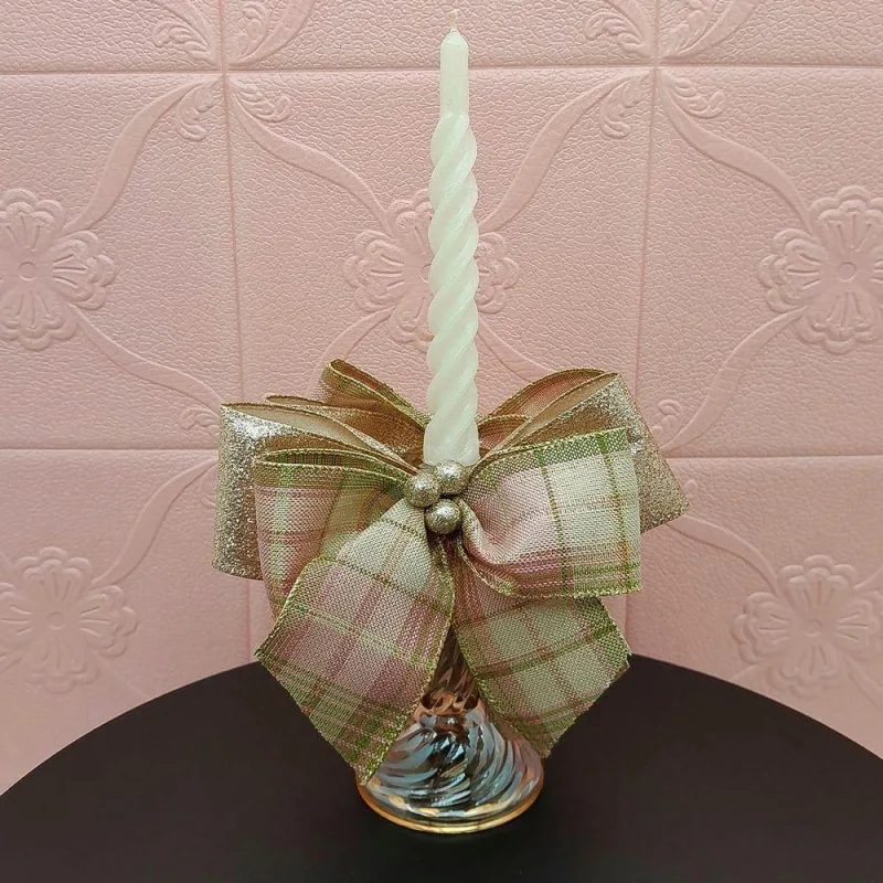Castiçal Porta Vela Aparador Arranjo Centro Mesa Natal 35cm B - OUTRAS - Casa E Construção
