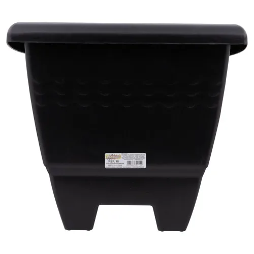 VASO QUAD PRETO 33X28X17 CM / 14,4 LTS PLASNEW - PLASNEW - Plásticos