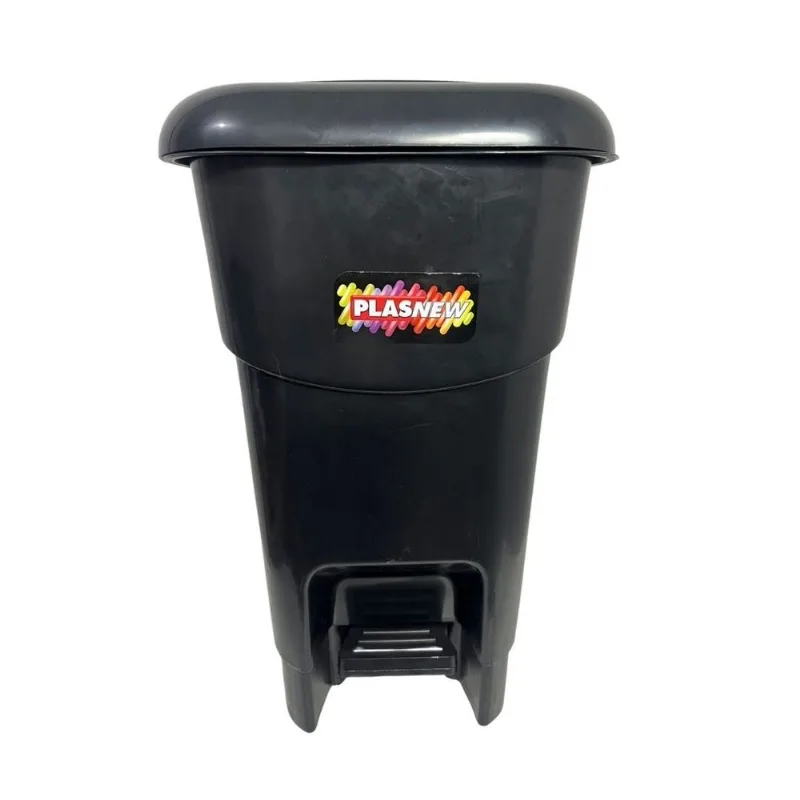 Coletor Cesto Lixeira De Pedal 12 Lt Plasnew Preto
