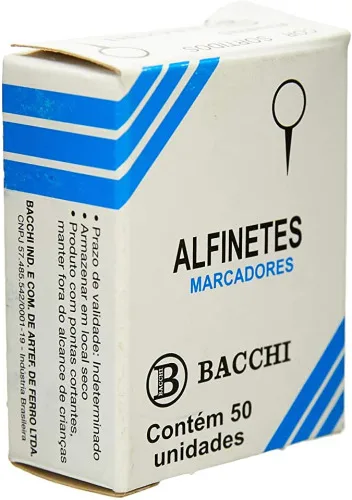 Alfinete Mapa N.1 Sortido C/50 Und - BACCHI