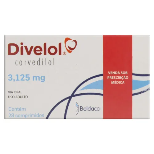 DIVELOL 3 125MG BALDACCI CAIXA 28 COMPRIMIDOS
