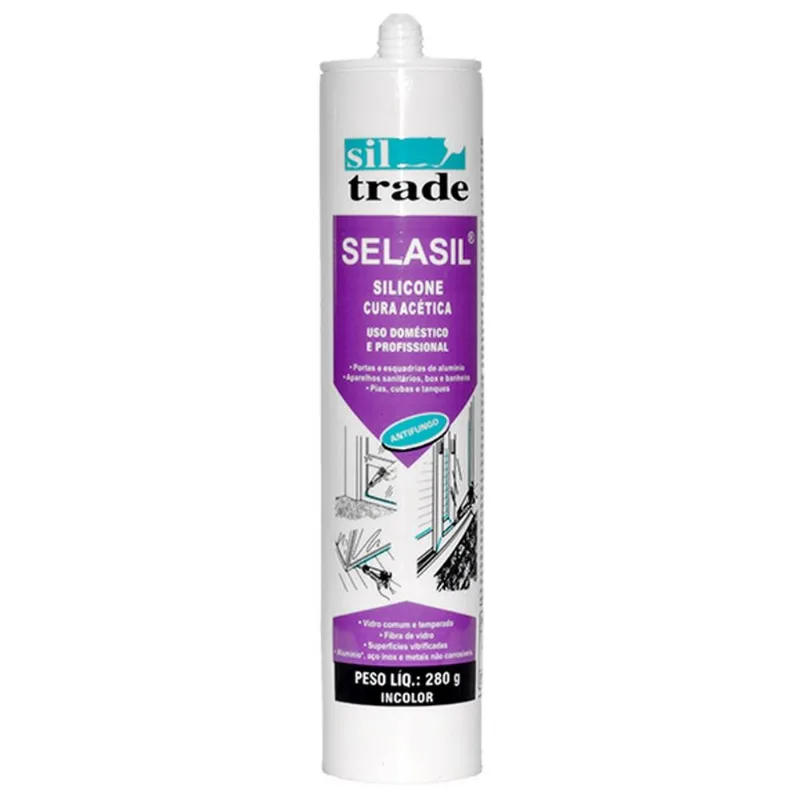 Silicone Selasil Incolor 280 Gramas - 1560034 - Sil Trade
