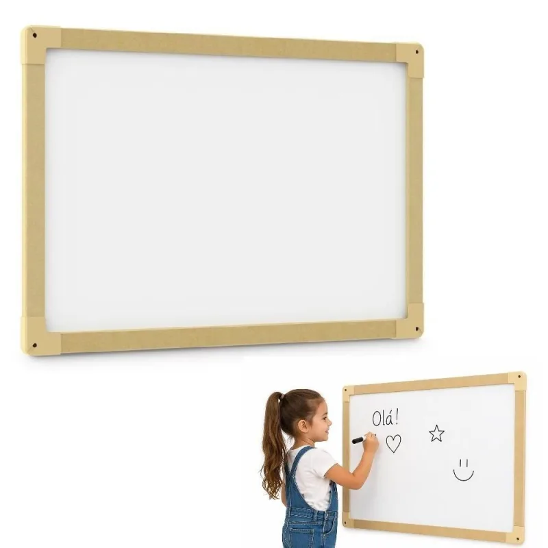 Quadro Lousa Yeet 40x60cm MDF Parede Marcador Branco - OUTRAS