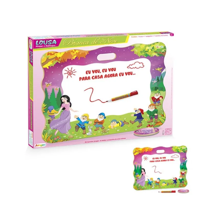 Lousa Quadro Infantil Criança Branca de Neve Educativo Escolar Quarto - 340 Junges