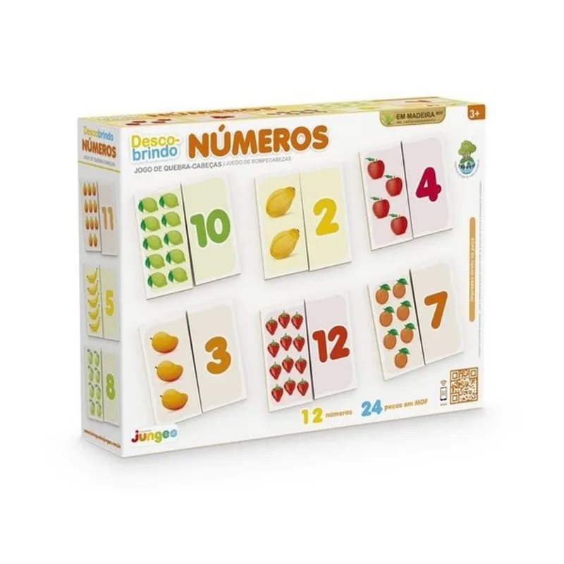Jogo Educativo Descobrindo Números em Madeira MDF Junges 381