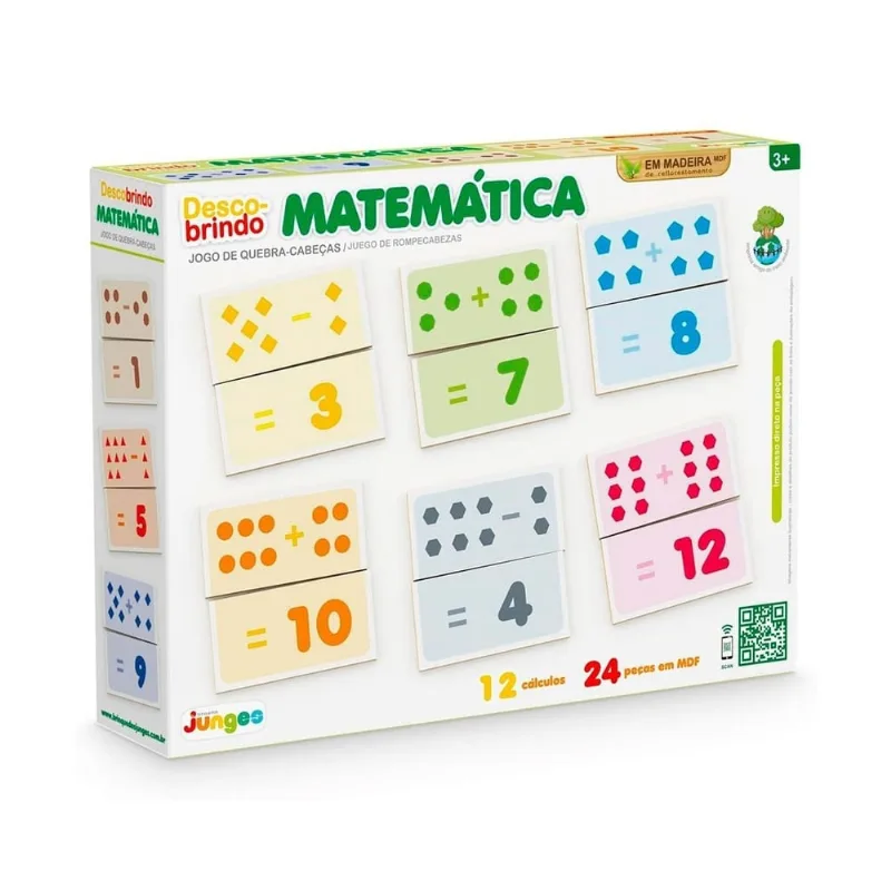 Jogo Educativo Descobrindo a Matemática em Madeira MDF Junges 382