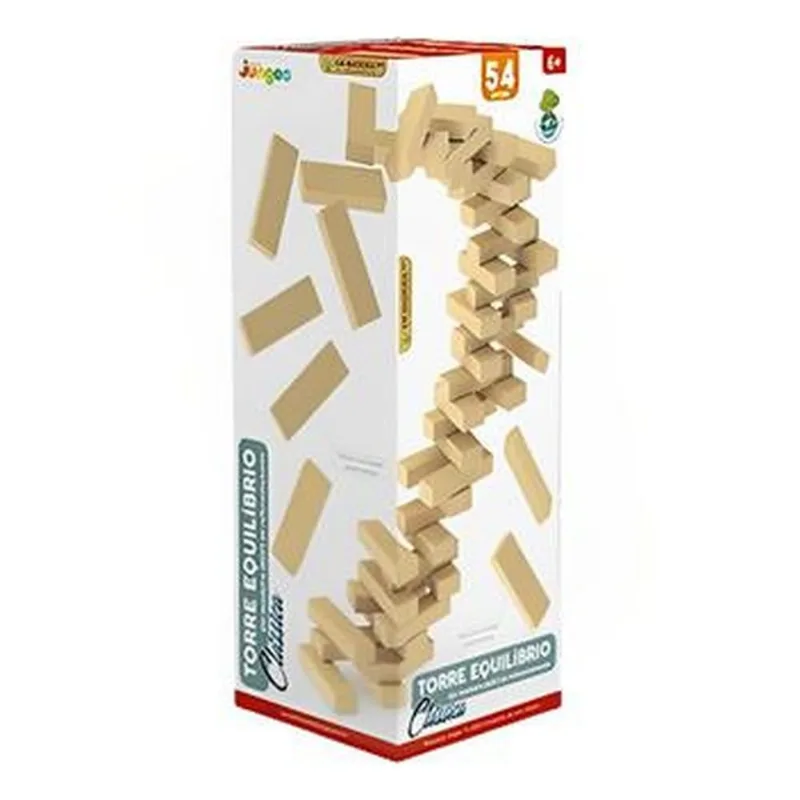 Jogo Torre de Equilíbrio Clássica 54 Peças em Madeira MDF Junges 733 - OUTRAS