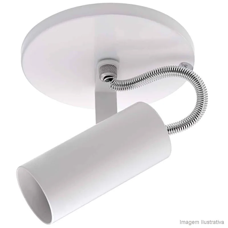 Spot Tubo branco para 1 lâmpada E27 60W Thema