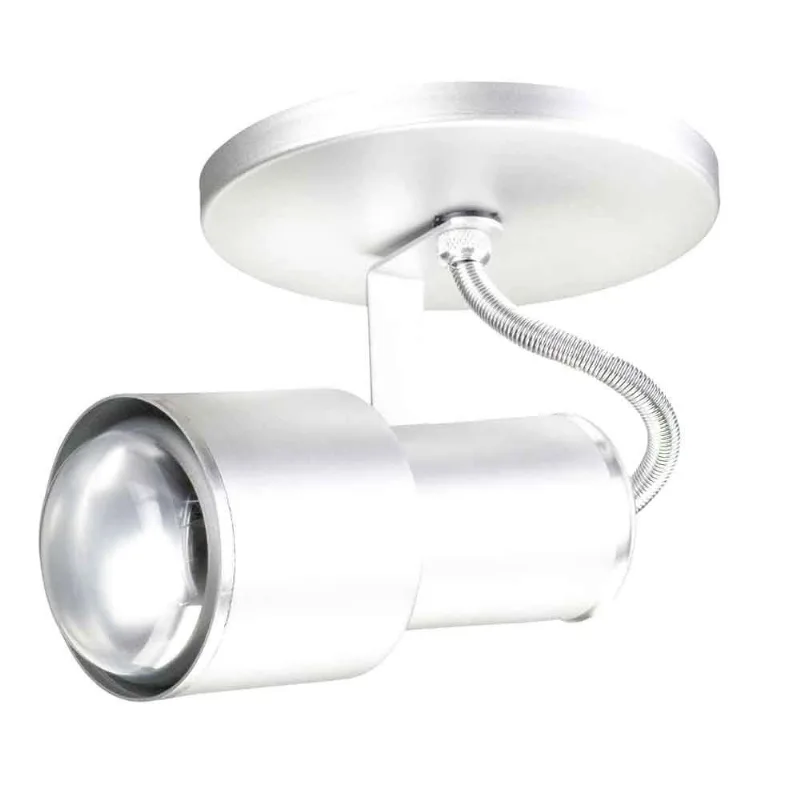 Spot PAR 20 branco com friso prata para 1 lâmpada E27 60W Thema