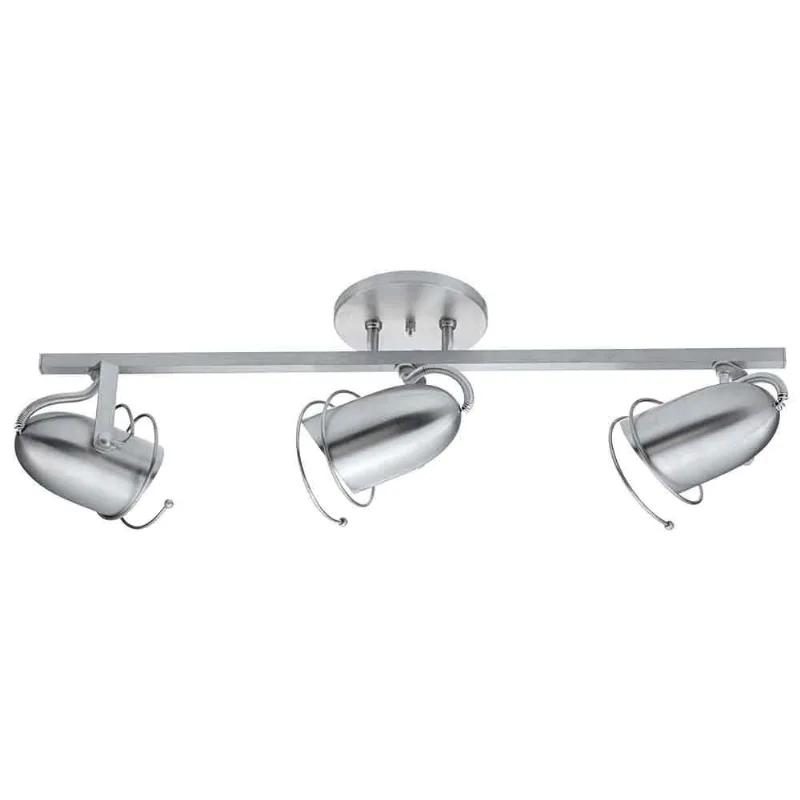 Spot Espiral trilho reto lixado para 3 lâmpadas 60W Thema