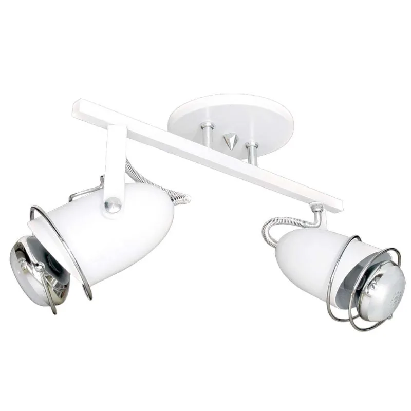 Spot Espiral canopla branco para 2 lâmpadas E27 60W Thema