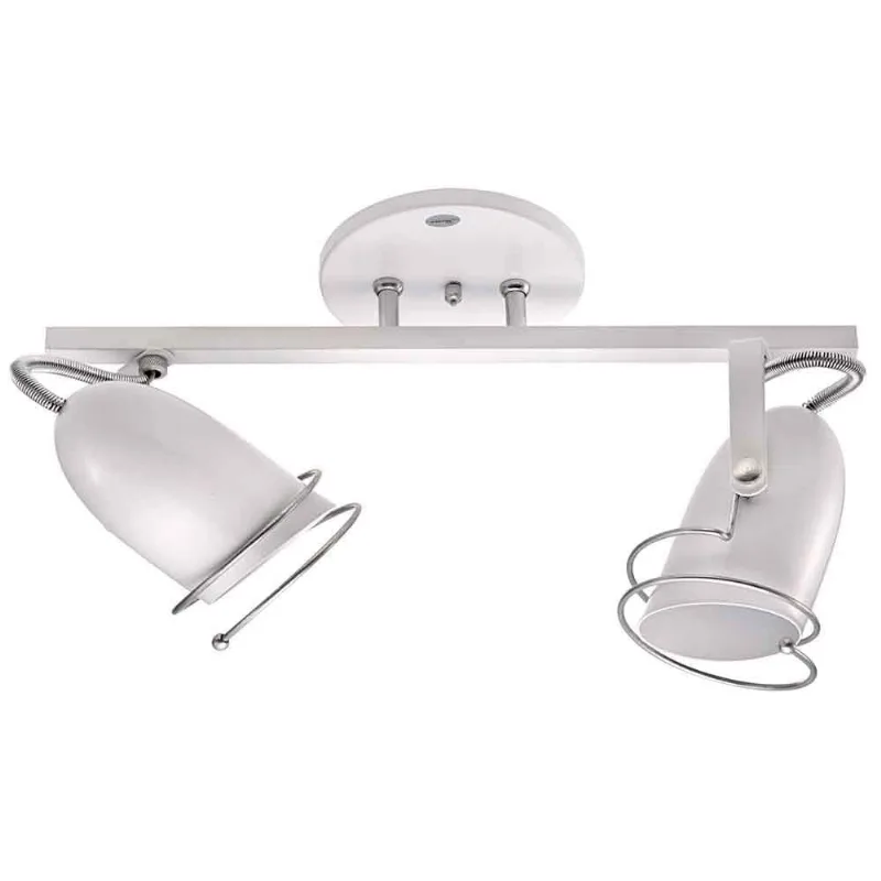 Spot Espiral trilho branco para 2 lâmpadas E27 60W Thema