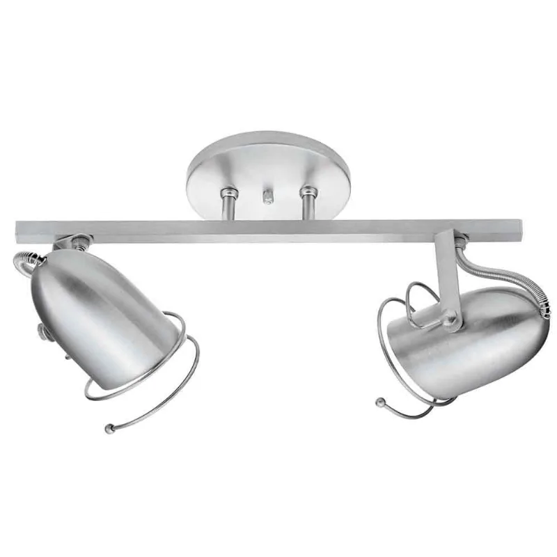 Spot Espiral trilho lixado para 2 lâmpadas E27 60W Thema