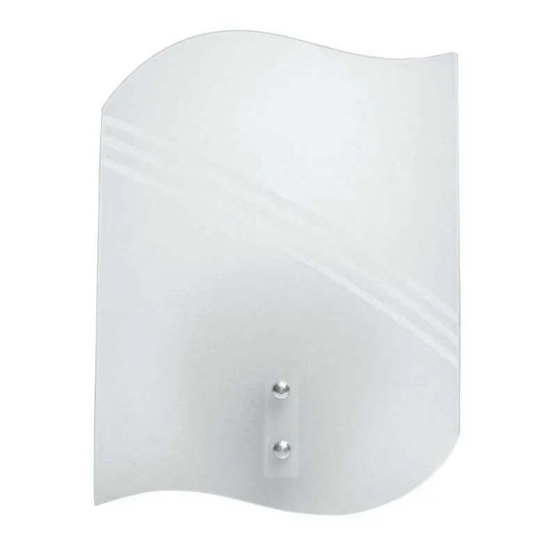 Arandela Calha branca de vidro fosco para 1 lâmpada E27 60W Thema