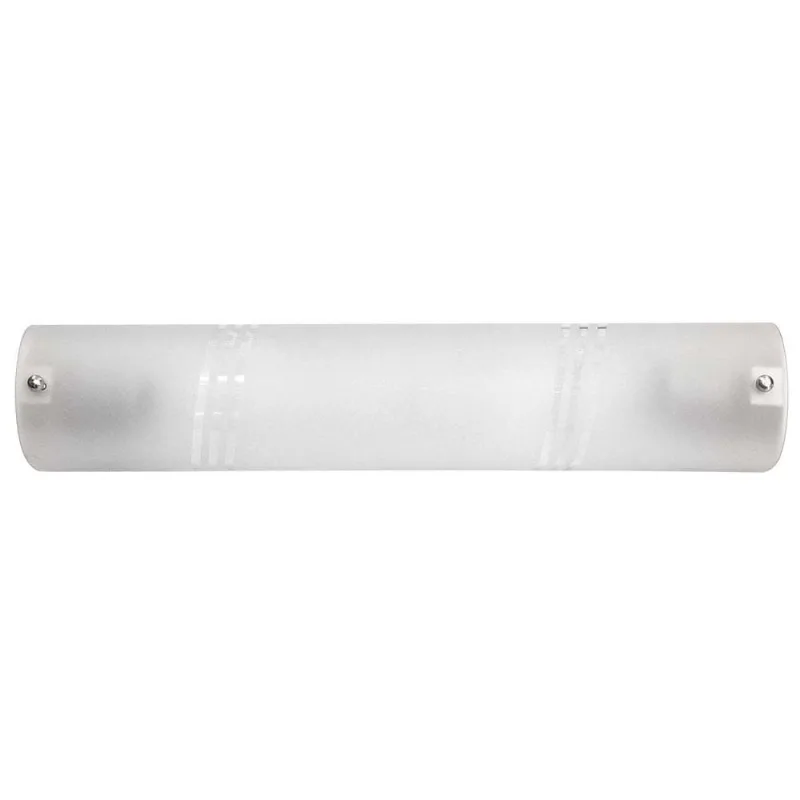 Arandela Camarim branca de vidro frisado 62cm para 3 lâmpadas E27 60W Thema