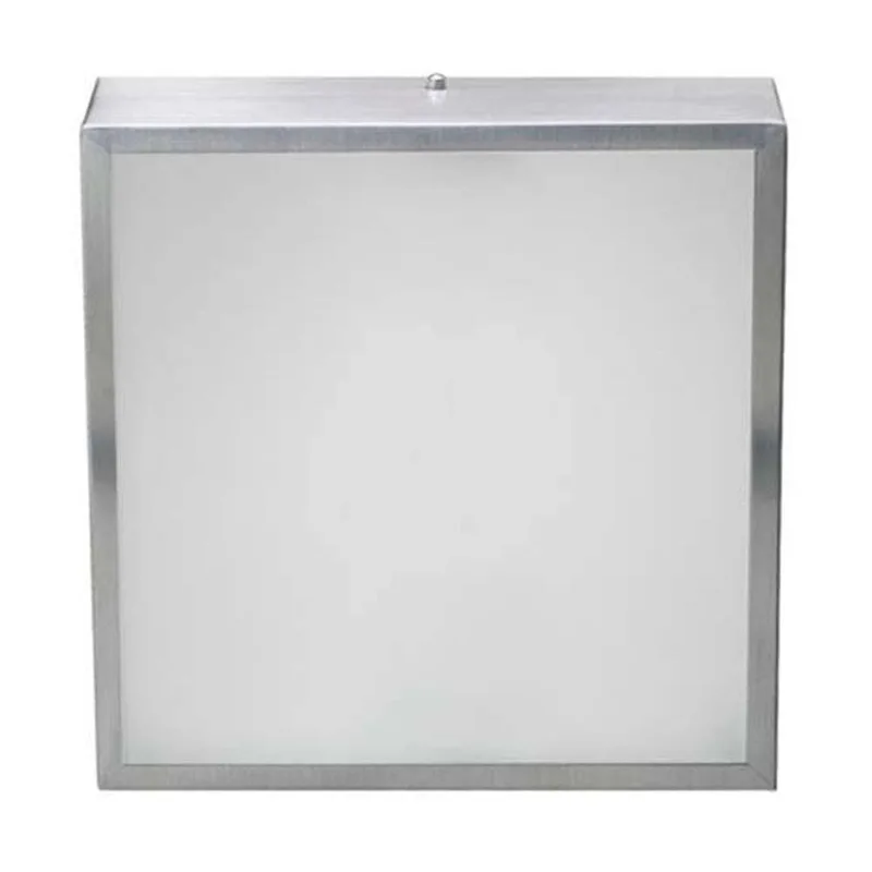 Plafon quadrado para 3 lâmpadas E27 60W lixado de alumínio 37cm Thema