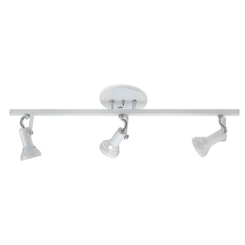 Spot Bugle trilho reto para 3 lâmpadas dicróica GU10 50W branco Thema