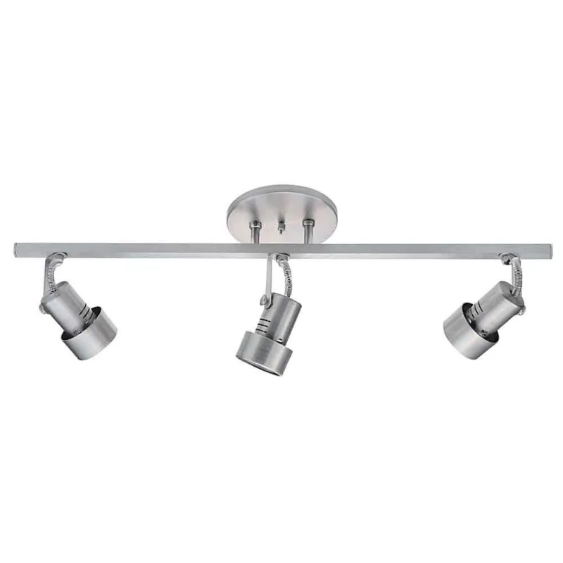 Spot Pipe trilho reto lixado para 3 lâmpadas dicróica GU10 50W Thema