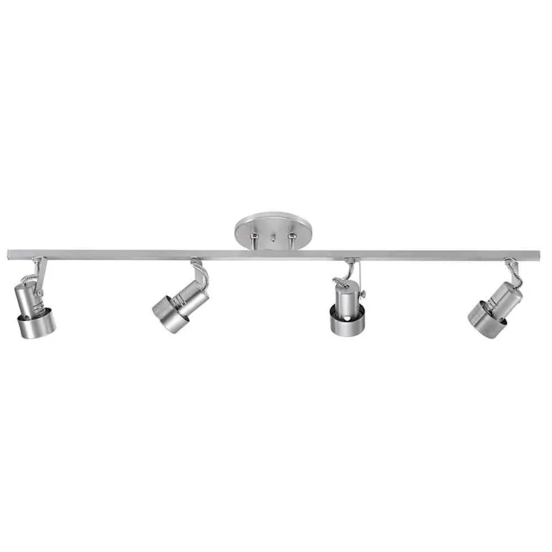 Spot Pipe trilho reto lixado para 4 lâmpadas dicróica GU10 50W Thema