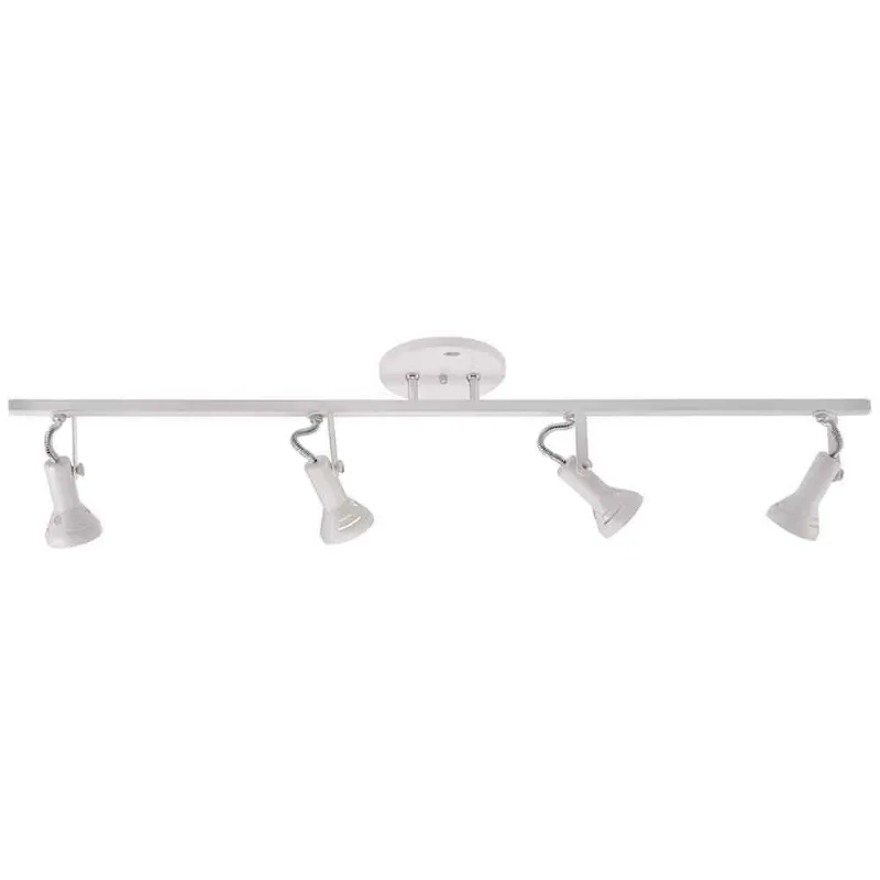 Spot Bugle trilho reto para 4 lâmpadas dicróica GU10 50W branco Thema