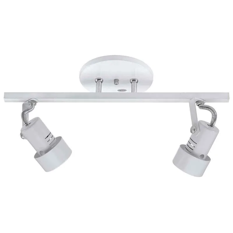 Spot Pipe trilho reto branco para 2 lâmpadas dicróica GU10 50W Thema