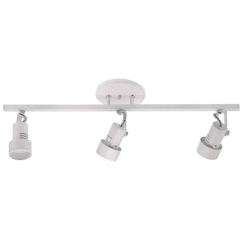 Spot Pipe trilho reto branco para 3 lâmpadas dicróica GU10 50W Thema