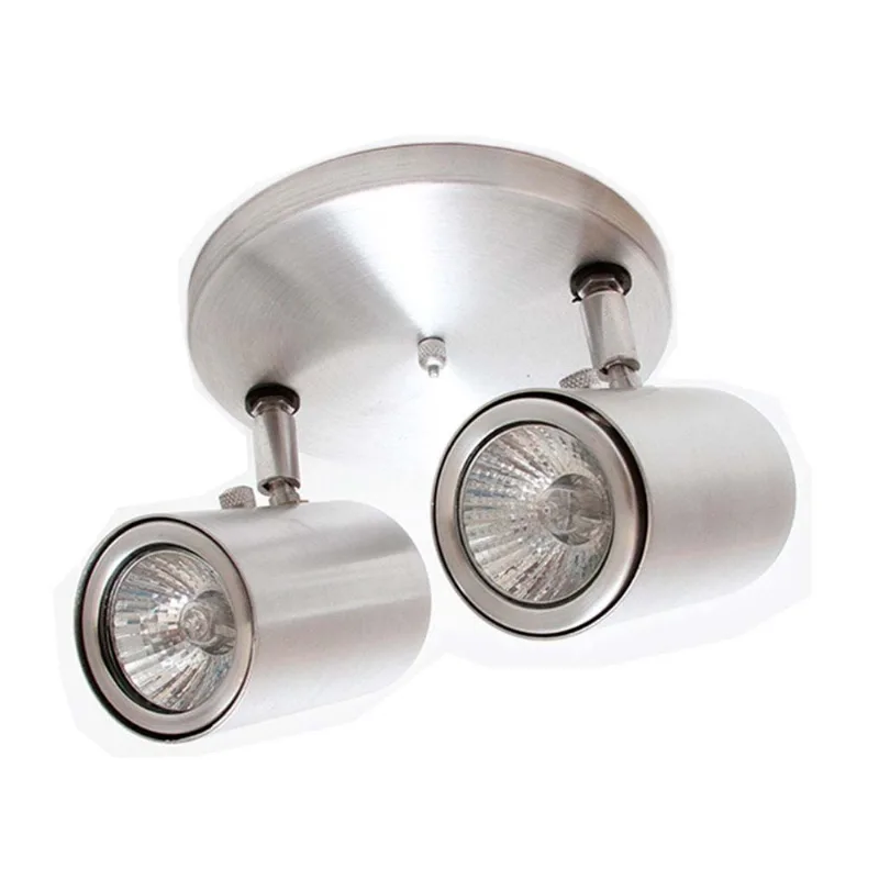 Spot Clean redondo lixado para 2 lâmpadas dicróica GU10 50W Thema