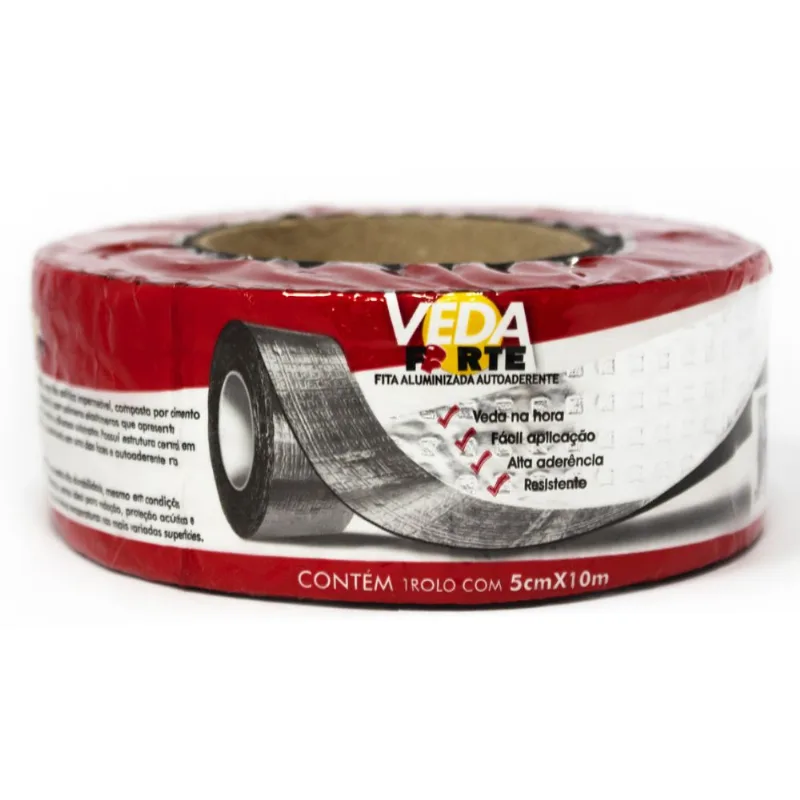 Veda Forte Fita Alumínio 5x10 Calha Forte